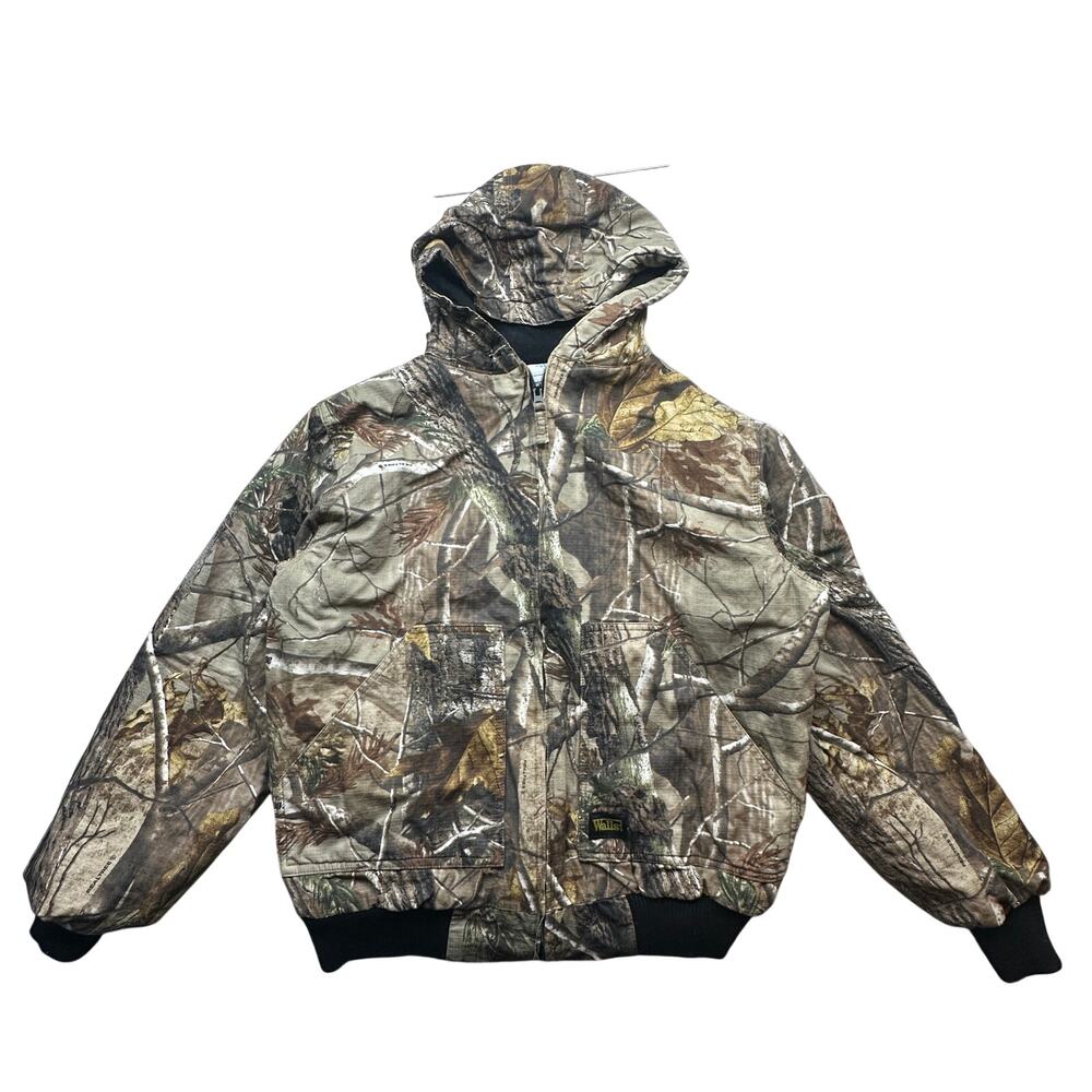 Walls RealTree Kidz Grow System Camouflage Jacket Youth XL Lined Ripstop Green